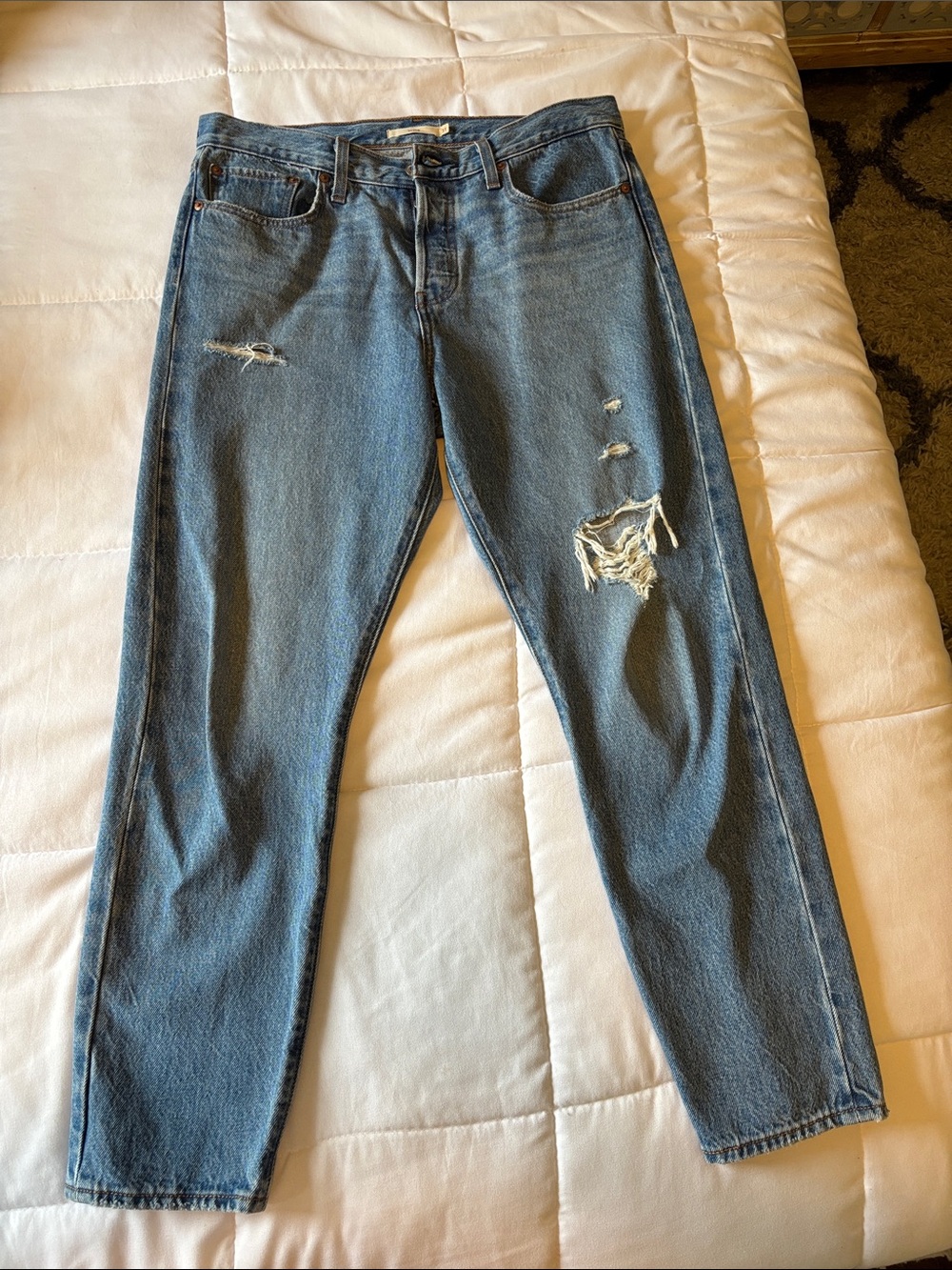 Levi’s Women's Distressed Blue Jeans - Wedgie Fit